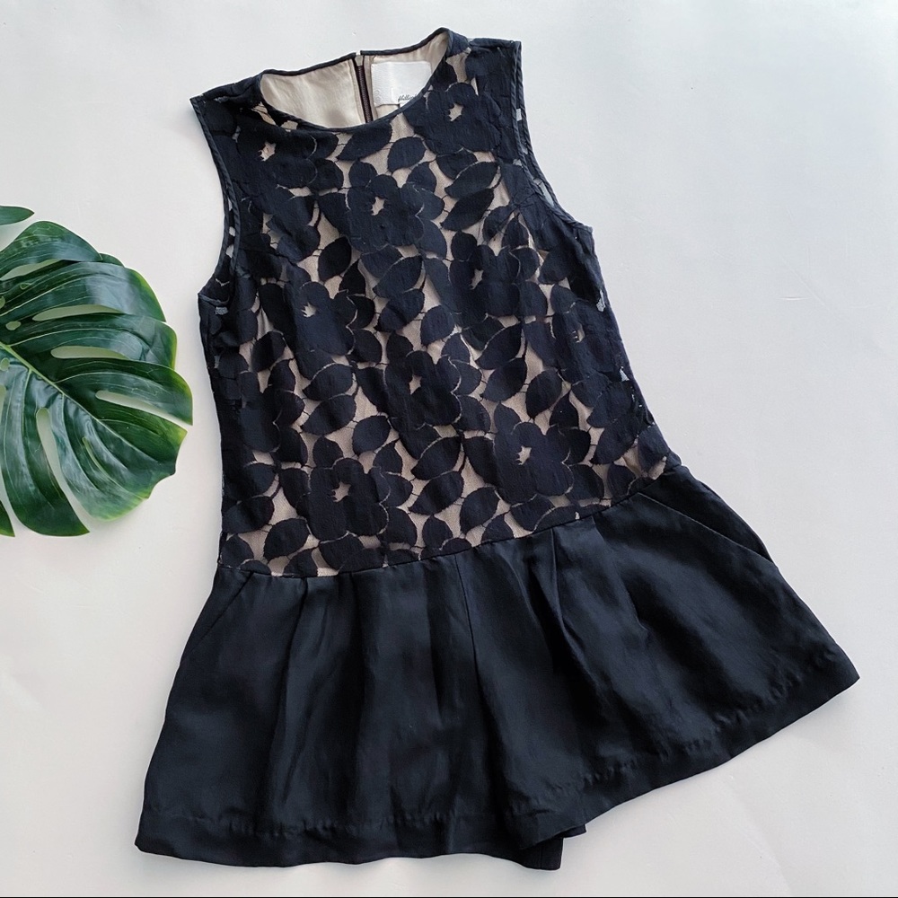 3.1 PHILIP LIM | LACE PATTERN CREW NECK ROMPER 2